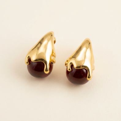 Golden Drip Teardrop Earrings