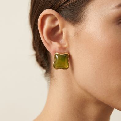 Ripple Frame Stone Studs On-Body view